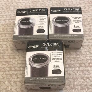 3 Packs of Mason Jar Chalk Tops 8-Pack